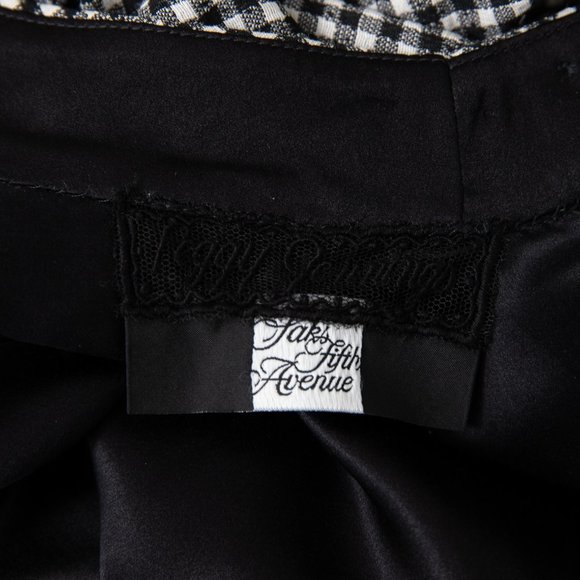 Vintage M Wool Silk Gingham Plaid Check Dress - Picture 11 of 12